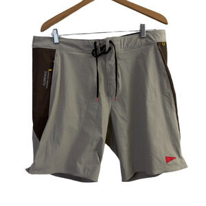 Florence Marine X Standard Issue Board Shorts 36 Greige Mens Cordura Beach Surf